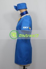 画像3: スカイマーク航空 CA 超ミニスカ制服 キャビンアテンダント ステュワーデス コスプレ衣装 (3)