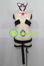 画像1: 猫 猫耳 チェシャ猫 猫ガール アニマル しっぽ付きコスプレ衣装 (1)