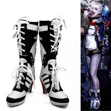 画像1: Suicide Squad スーサイドスクワッド ハーレイクイン Harleen Quinzel　 風 　コスプレブーツ　靴 (1)