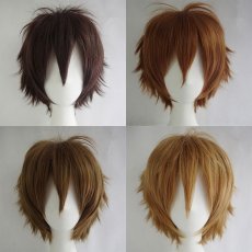 画像5: 短い髪　30cm多色　選び自由　高品質耐熱 コスプレウイッグ+ウイッグネット wig (5)