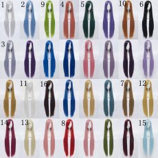 画像1: ストレート ロング　100cm多色　選び自由　高品質耐熱 コスプレウイッグ+ウイッグネット wig (1)