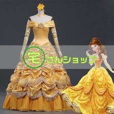 画像1: ディズニー 美女と野獣   ベル　ドレス コスプレ衣装 コスチューム (1)