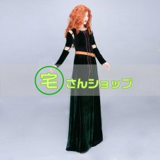 画像2:  ディズニープリンセス メリダとおそろしの森 Brave メリダ コスプレ衣装 (2)