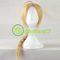 画像1: 鋼の錬金術師 FULLMETAL ALCHEMIST エドワード・エルリック  コスプレウィッグ かつら カツラ cosplay wig 耐熱ウィッグ  専用ネット付  (1)