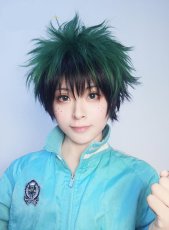 画像2: 僕のヒーローアカデミア  緑谷出久 みどりや いずく  デク  コスプレウィッグ かつら cosplay wig 耐熱ウィッグ  専用ネット付   (2)