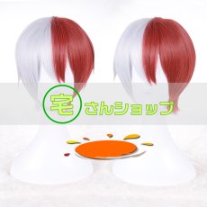 画像2: 僕のヒーローアカデミア 轟焦凍 とどろき しょうと ショート コスプレウィッグ かつら cosplay wig 耐熱ウィッグ 専用ネット付 (2)