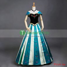 画像7: FROZEN アナと雪の女王 アナ Anna ドレス 風 コスチューム コスプレ衣装 オーダーメイド (7)