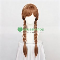 画像1: アナと雪の女王 Frozen アナ 風 コスプレウィッグ かつら cosplay wig 耐熱ウィッグ 専用ネット付 (1)