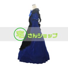 画像4: ハロウィン メイド服 メイドカフェ 定番 ブラック・ブルー 召使い 喫茶店　コスチューム コスプレ衣装 (4)