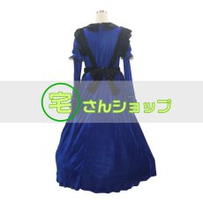 画像5: ハロウィン メイド服 メイドカフェ 定番 ブラック・ブルー 召使い 喫茶店 コスチューム コスプレ衣装 (5)