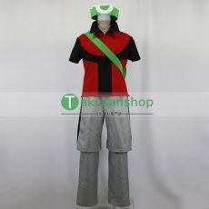 画像1: ポケットモンスター エメラルド  ポケモン   ユウキ 風 コスチューム コスプレ衣装 オーダーメイド (1)