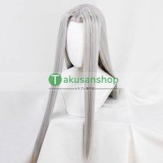 画像1: FF7 ファイナルファンタジーVII セフィロス Sephiroth 風 コスプレウィッグ かつら cosplay wig 耐熱ウィッグ  専用ネット付   (1)