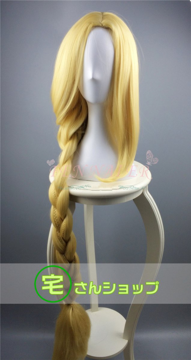 画像2: Tangled 塔の上のラプンツェル ラプンツェル Rapunzel 風 コスプレウィッグ かつら cosplay wig 耐熱ウィッグ 専用ネット付 (2)