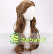 画像1: 美女と野獣 プリンセス ベル 風  ハロウィン お姫様    コスプレウィッグ かつら cosplay wig 耐熱ウィッグ  専用ネット付   (1)