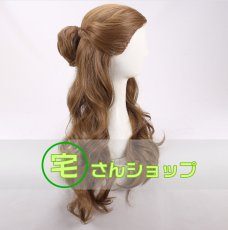 画像2: 美女と野獣 プリンセス ベル 風  ハロウィン お姫様    コスプレウィッグ かつら cosplay wig 耐熱ウィッグ  専用ネット付   (2)