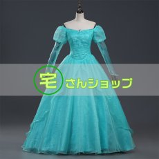 画像1: ディズニー プリンセス リトル マーメイド ドレス人魚姫 アリエル ドレス  コスチューム コスプレ衣装 (1)