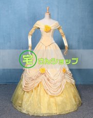 画像1: ディズニープリンセス 美女と野獣 ベル ハロウィン お姫様 コスプレ衣装 コスチューム (1)
