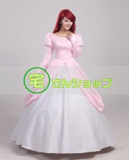 画像1: ディズニー  リトル マーメイド 人魚姫 アリエル ドレス プリンセス  ハロウィン　イベント仮装 　コスチューム　コスプレ衣装 (1)