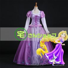 画像1: ディズニー　Tangled 塔の上のラプンツェル ラプンツェル Rapunzel  コスプレ衣装 (1)