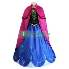 画像1: ディズニー FROZEN アナと雪の女王 アナ Anna 風 コスチューム コスプレ衣装 オーダーメイド無料 (1)