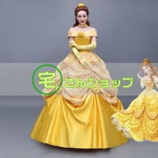 画像1: ディズニープリンセス  美女と野獣 ベル　コスプレ衣装 (1)