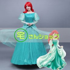 画像1:  ディズニープリンセス リトル マーメイド  人魚姫 アリエル ドレス  コスプレ衣装 (1)