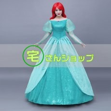 画像2:  ディズニープリンセス リトル マーメイド  人魚姫 アリエル ドレス  コスプレ衣装 (2)