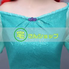 画像4:  ディズニープリンセス リトル マーメイド  人魚姫 アリエル ドレス  コスプレ衣装 (4)