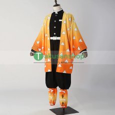 画像2: 鬼滅の刃 我妻善逸 風  コスチューム コスプレ衣装 (2)