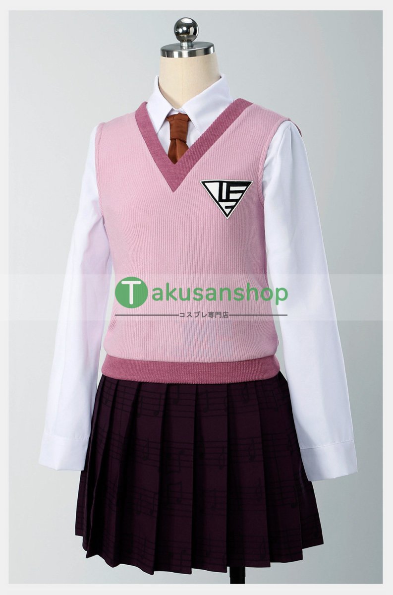 画像1: ニューダンガンロンパV3 みんなのコロシアイ新学期 赤松楓 制服 コスプレ衣装 コスチューム (1)