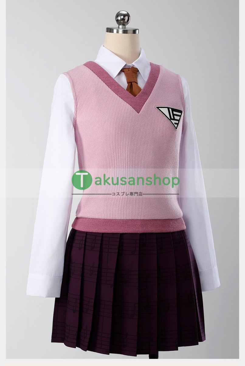画像2: ニューダンガンロンパV3 みんなのコロシアイ新学期 赤松楓 制服 コスプレ衣装 コスチューム (2)