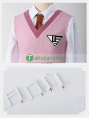 画像6: ニューダンガンロンパV3 みんなのコロシアイ新学期 赤松楓 制服 コスプレ衣装 コスチューム (6)