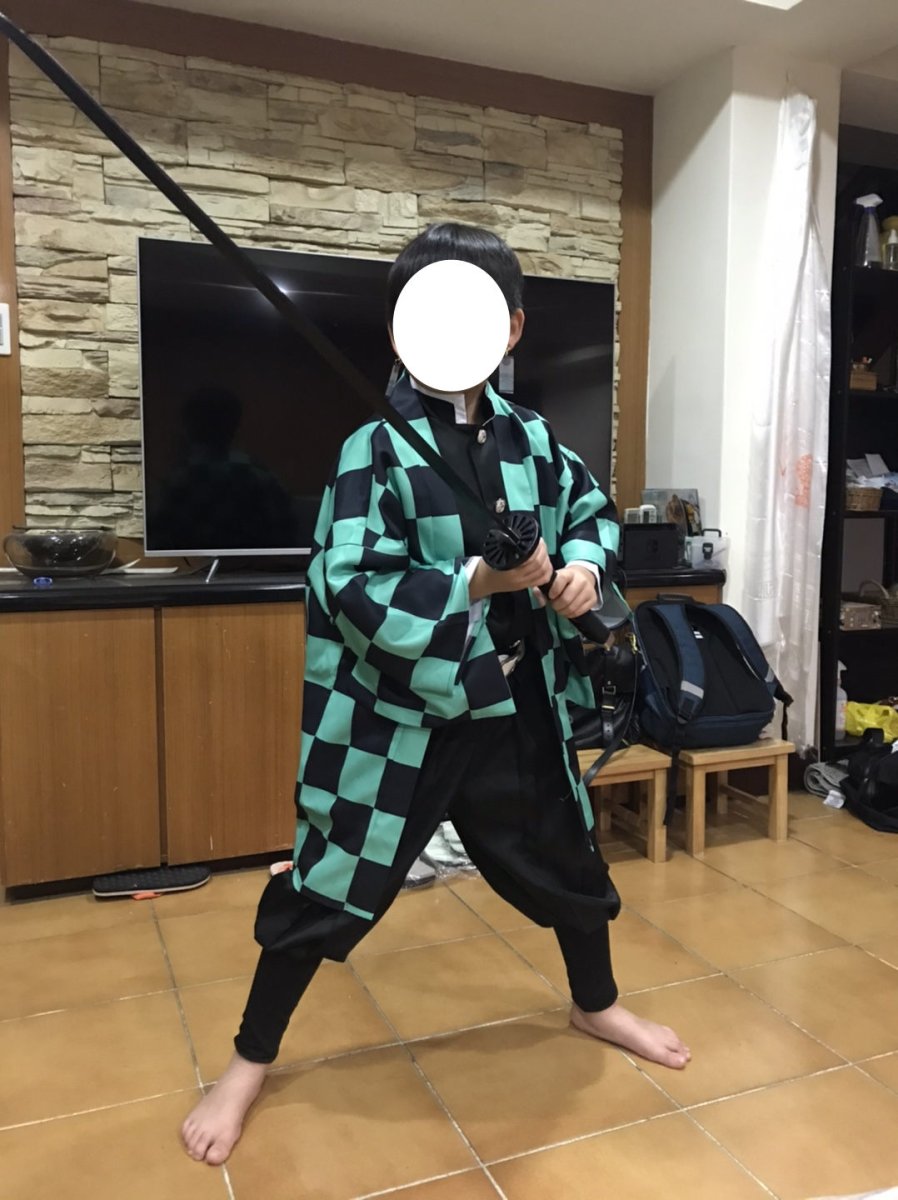 画像10: 鬼滅の刃 竈門炭治郎 かまど たんじろう 成人 子供向 コスチューム コスプレ衣装 (10)