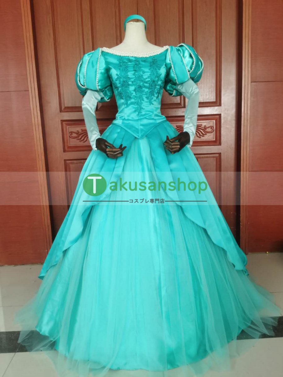 画像1: リトル・マーメイド 人魚姫 アリエル プリンセス ドレス 風 コスチューム コスプレ衣装 オーダーメイド (1)