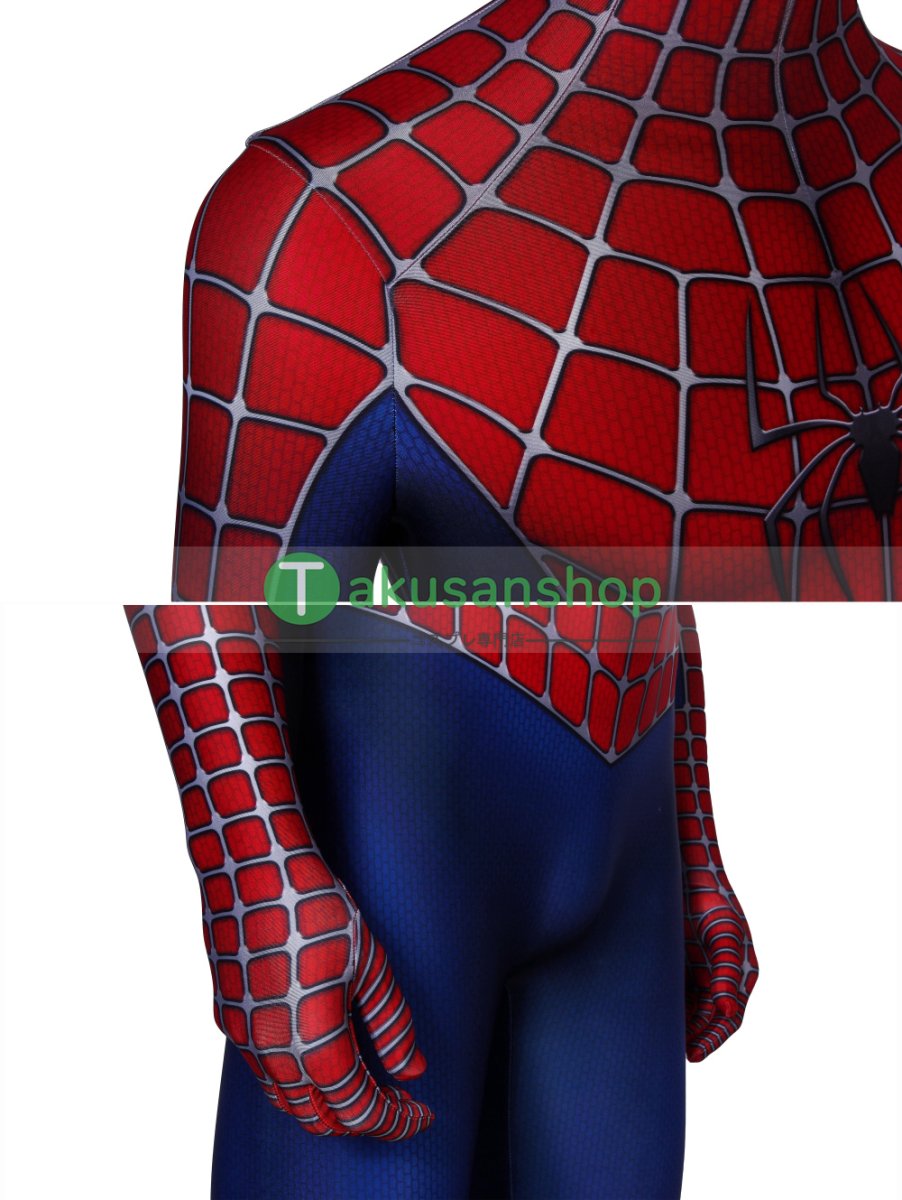 画像7: スパイダーマン Spider-Man ピーター・パーカー 風 全身タイツ コスチューム コスプレ衣装 (7)