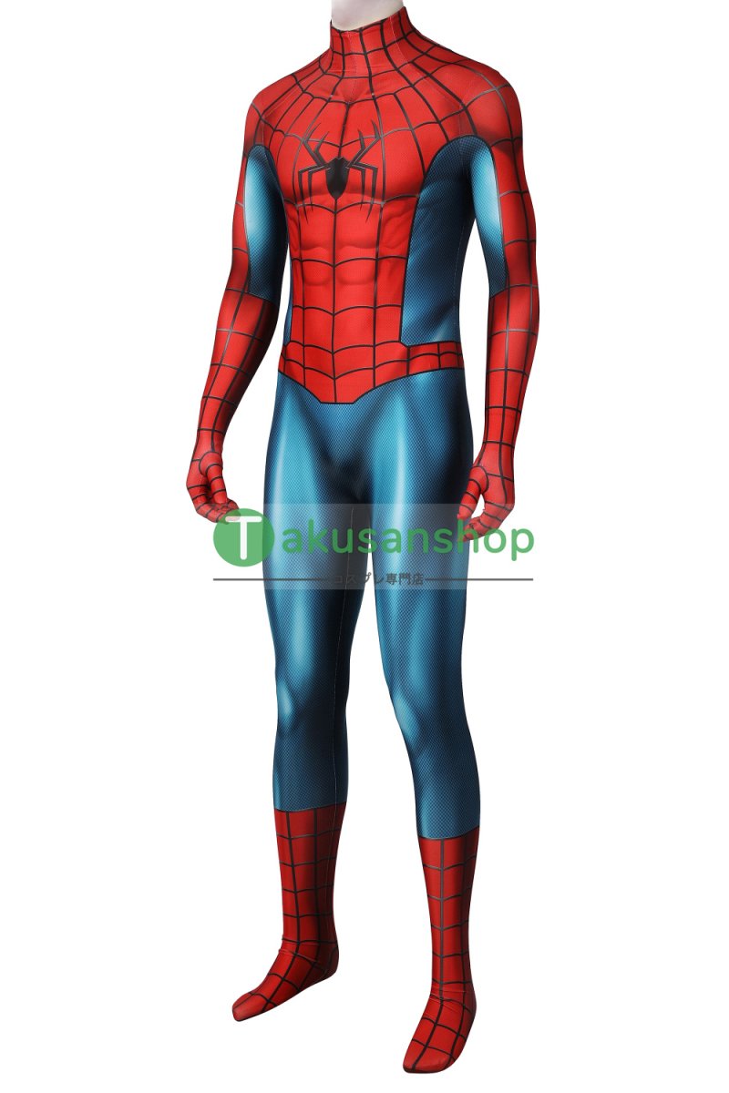 画像4: スパイダーマン Spider-Man ピーター・パーカー 風 全身タイツ コスチューム コスプレ衣装 (4)