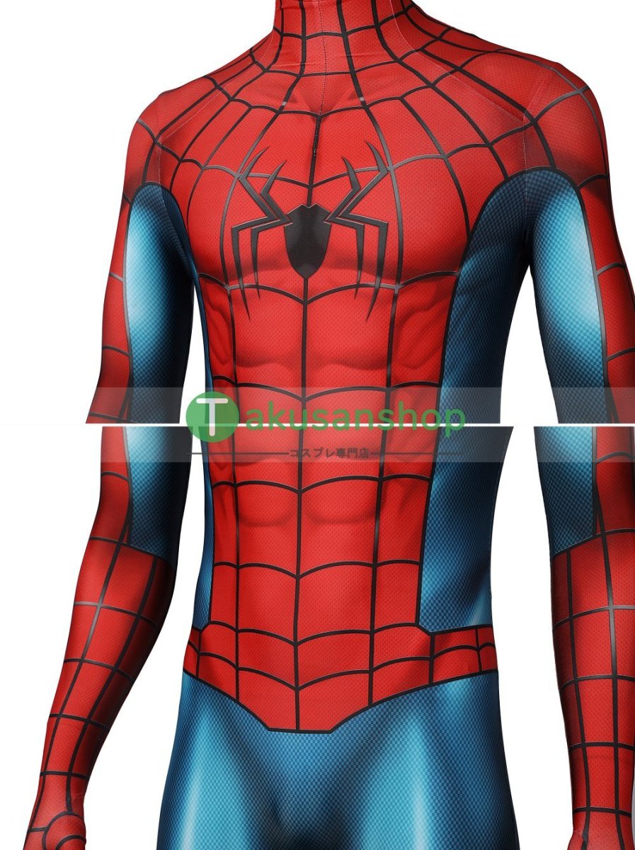 画像9: スパイダーマン Spider-Man ピーター・パーカー 風 全身タイツ コスチューム コスプレ衣装 (9)