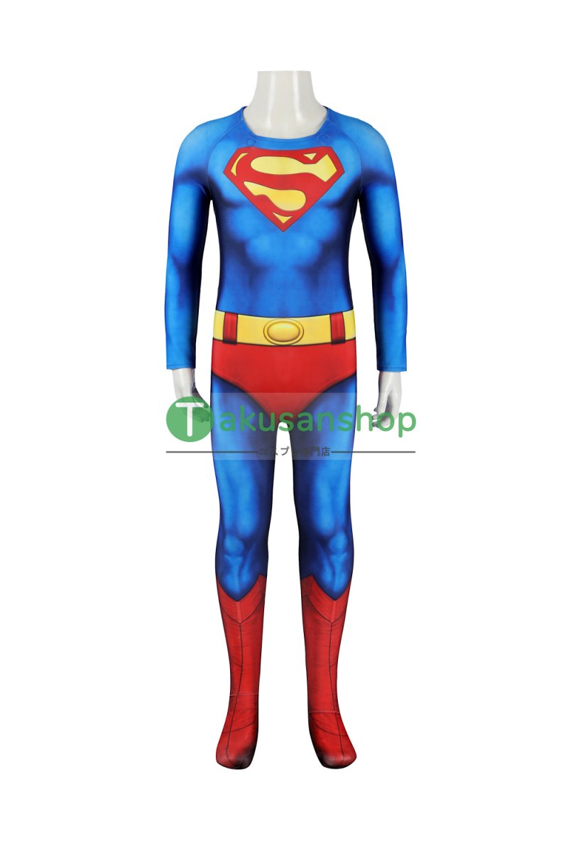画像4: 子供向 1978映画 Superman スーパーマン クラーク・ケント 全身タイツ 風  コスプレ衣装 コスチューム (4)
