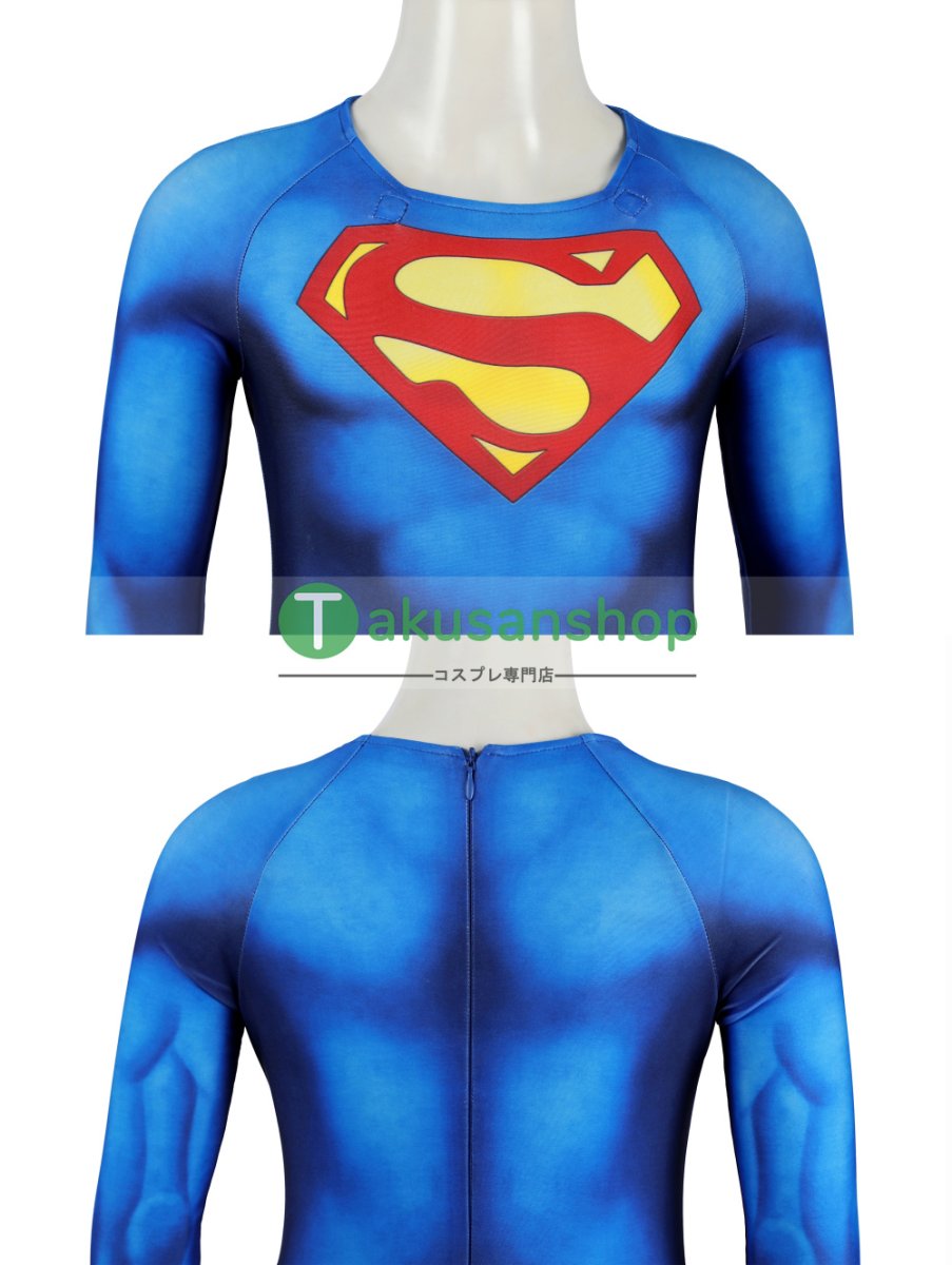 画像9: 子供向 1978映画 Superman スーパーマン クラーク・ケント 全身タイツ 風  コスプレ衣装 コスチューム (9)
