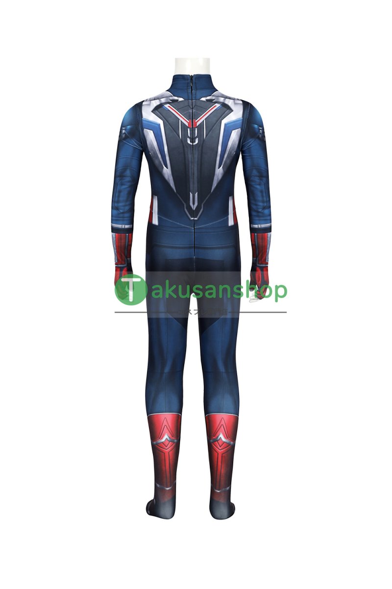 画像4: 子供向 キャプテン・アメリカ：ブレイブ・ニュー・ワールド サム・ウィルソン 全身タイツ 風  コスプレ衣装 コスチューム (4)