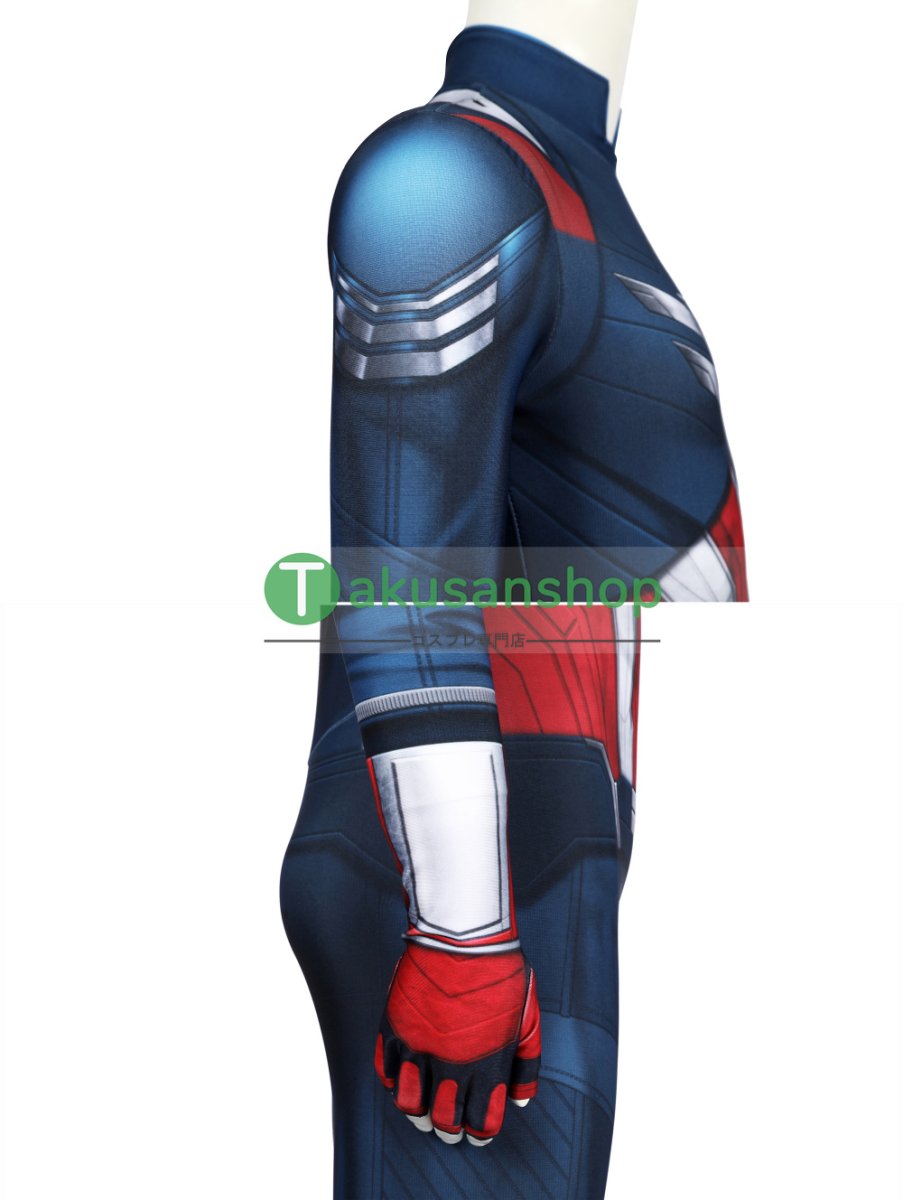 画像7: 子供向 キャプテン・アメリカ：ブレイブ・ニュー・ワールド サム・ウィルソン 全身タイツ 風  コスプレ衣装 コスチューム (7)