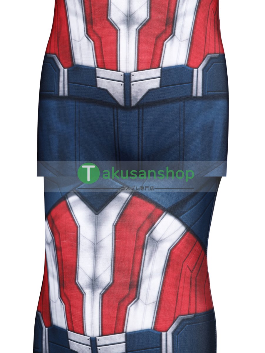 画像8: 子供向 キャプテン・アメリカ：ブレイブ・ニュー・ワールド サム・ウィルソン 全身タイツ 風  コスプレ衣装 コスチューム (8)