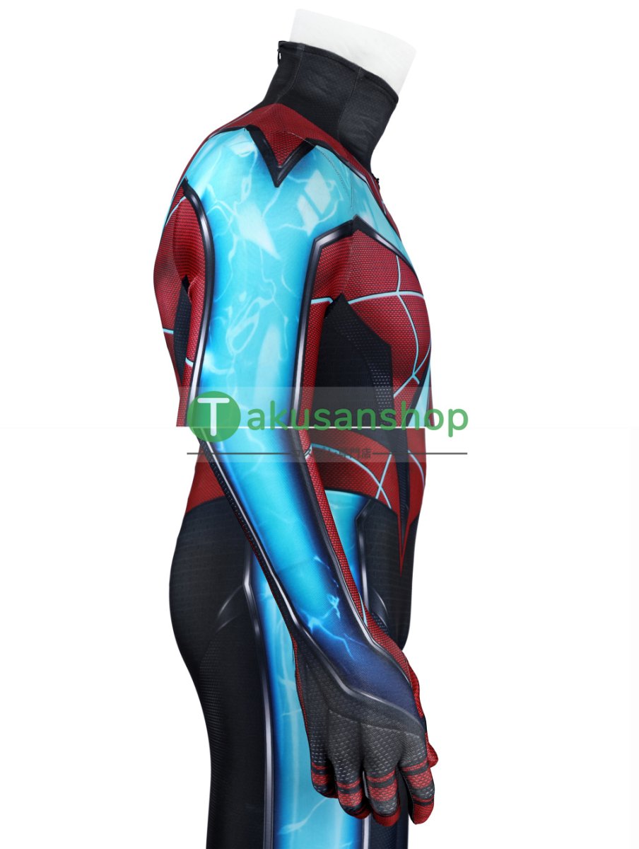 画像13: スパイダーマン 2 Spider-Man 2 マイルス・モラレス マイルズ 風 全身タイツ コスチューム コスプレ衣装 (13)