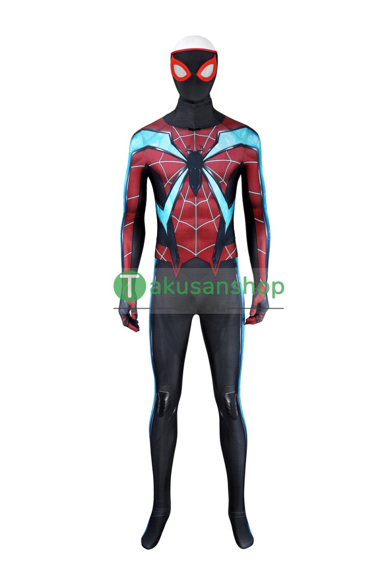 画像2: スパイダーマン 2 Spider-Man 2 マイルス・モラレス マイルズ 風 全身タイツ コスチューム コスプレ衣装 (2)