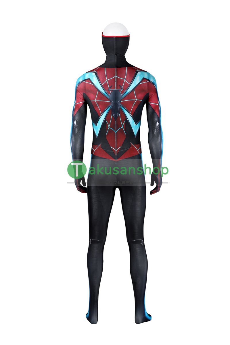 画像3: スパイダーマン 2 Spider-Man 2 マイルス・モラレス マイルズ 風 全身タイツ コスチューム コスプレ衣装 (3)