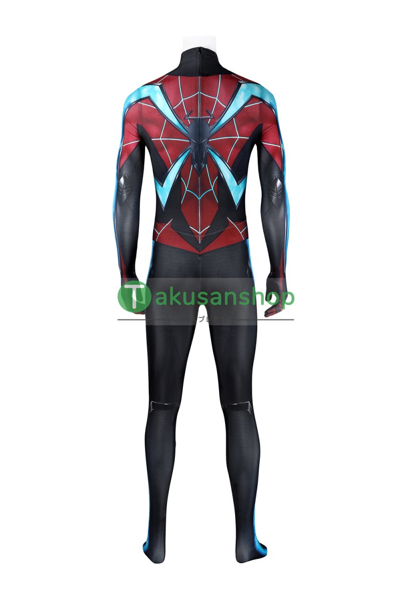 画像6: スパイダーマン 2 Spider-Man 2 マイルス・モラレス マイルズ 風 全身タイツ コスチューム コスプレ衣装 (6)