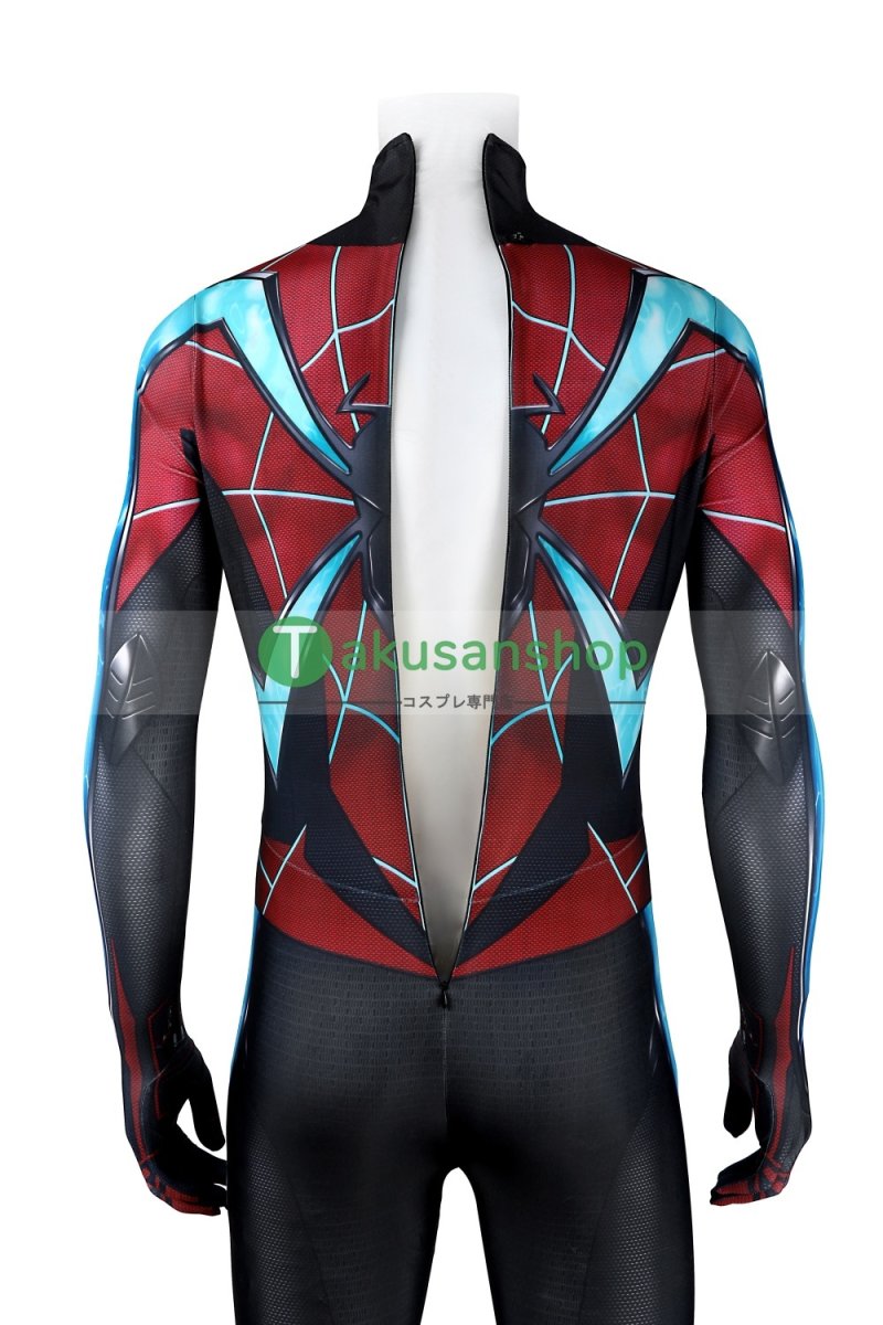 画像7: スパイダーマン 2 Spider-Man 2 マイルス・モラレス マイルズ 風 全身タイツ コスチューム コスプレ衣装 (7)