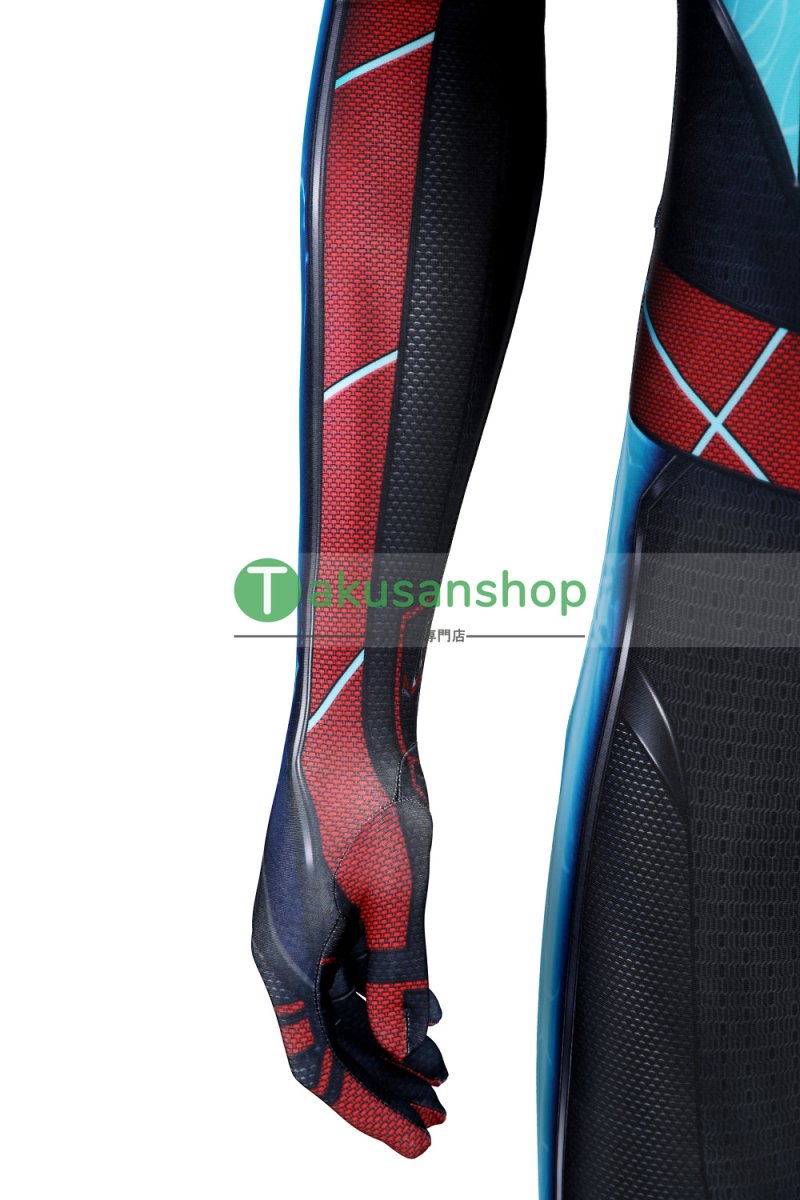画像8: スパイダーマン 2 Spider-Man 2 マイルス・モラレス マイルズ 風 全身タイツ コスチューム コスプレ衣装 (8)