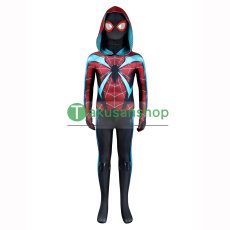 画像1: 子供向 スパイダーマン 2 Spider-Man 2 マイルス・モラレス マイルズ  風 全身タイツ コスチューム コスプレ衣装 (1)
