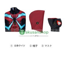 画像13: 子供向 スパイダーマン 2 Spider-Man 2 マイルス・モラレス マイルズ  風 全身タイツ コスチューム コスプレ衣装 (13)